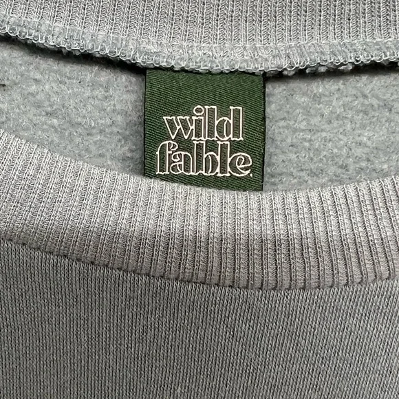 Wild fable women's long sleeve cropped sweatshirt - Picture 6 of 6